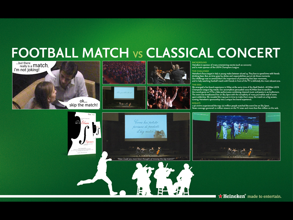 football match vs classic concert